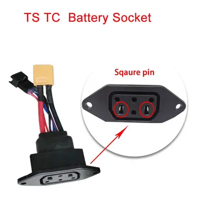 (TS TC socket square) For Super Soco Ts Tc Original Motorcycle Accessories Body Charging Plug Ba