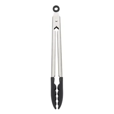 KitchenAid Silicone Tipped Stainless Steel Tongs Inch Black