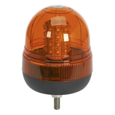 12V / 24V Fixed LED Rotating Amber Beacon Light - 12mm Threaded Fixing Bolt