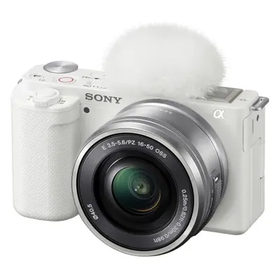 Sony ZV-E10 Mirrorless Camera with 16-50mm Lens (ILCZV-E10L) (White)