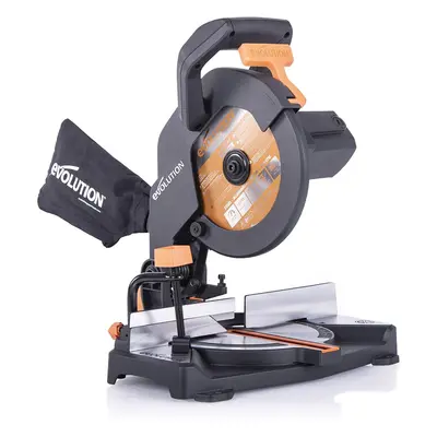 Evolution Power Tools R210CMS Compound Mitre Saw With Multi-Material Cutting, Bevel, Mitre, 1200