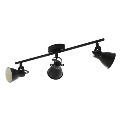 Flush Ceiling Light Spots Colour Black Shade Bulb GU10 3x3.3W Included