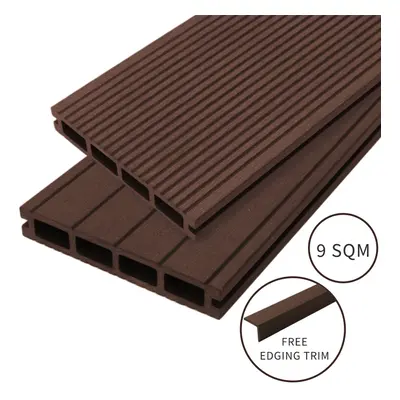 Composite Decking Boards Edging Wood Plastic Fixings Pack / SQM Conker Brown