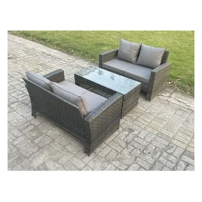 Fimous Pieces Garden Furniture Sets Poly Rattan Outdoor Patio Furniture PE Wicker Furniture Set 