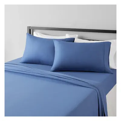 Amazon Basics Lightweight Super Soft Easy Care Microfiber 4-Piece Bed Sheet Set with 14-Inch Dee