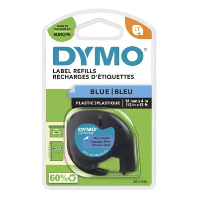 Dymo LetraTag Plastic Label Tape mm x m Roll - Blue