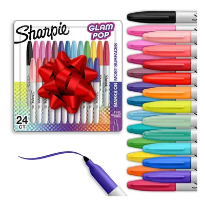 Sharpie Glam Pop Permanent Markers Fine Tip Marker Set Coloring Markers Art Markers Drawing Mark