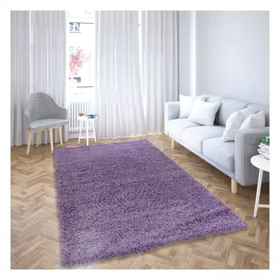 (Lilac, X cm) Extra Large Thick Shaggy Rug Soft Living Room Bedroom Carpet Hallway Runner Rugs