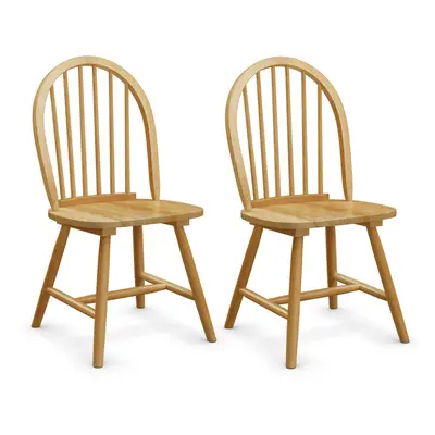 2 Pcs Wooden Dining Chairs Solid Wood Side Chairs with High Back