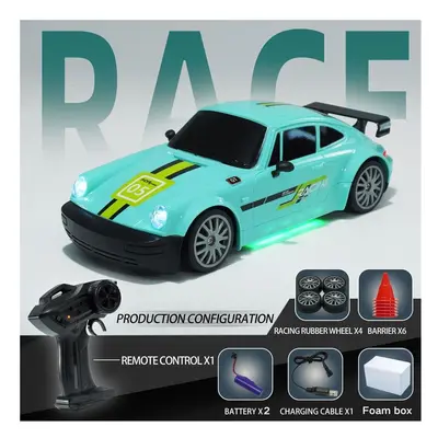 (Green-2Battery) Rc drift GT remote control car, a remote control drift racing car with four-whe