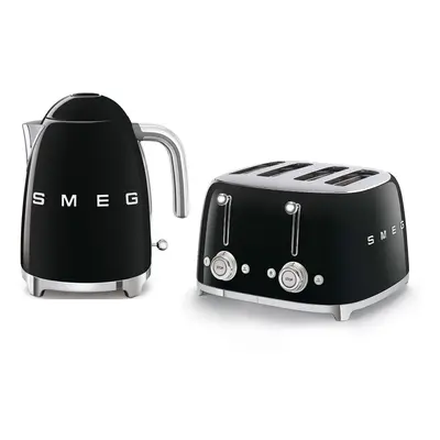 Smeg 50's Style Retro Range Breakfast Set, 1.7L 3000W Kettle & Multi-Functional Control 4-Slice 