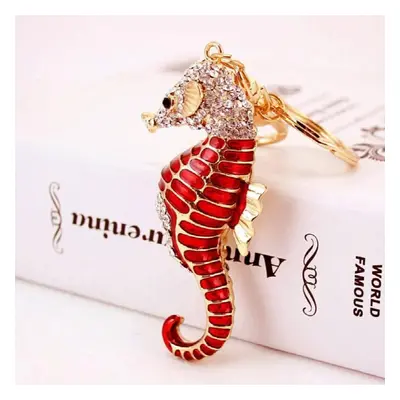 3D Seahorse Keychain Sea Horse Key Chain Rhinestone Key holder Portachiavi Chaveiro Llaveros Bag