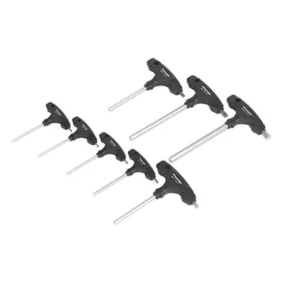 8 Piece Metric T-Handle Hex Key Set - to 220mm Length - Long & Short Shafts