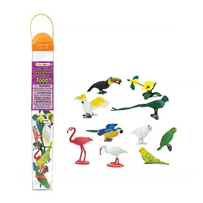 Safari Ltd Exotic Birds TOOB - Different Hand Painted BPA Pthalate and Lead-Free Toy Figurine Mo