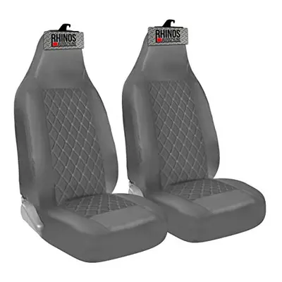 FOR VW VOLKSWAGEN CADDY ALL MODELS - Premium Luxury Car Seat Covers - Grey Quilted Diamond Leath