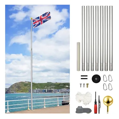 20ft Flagpole 6m Camping Flag Pole With Flag Kit Outdoor Garden