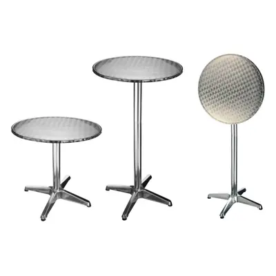 HI Folding Bistro Table Aluminium Round 60x(58-115)cm Outdoor Dining Stand