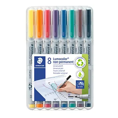 STAEDTLER Lumograph Non-Permanent Wet Erase Marker Pens Medium Tip Re