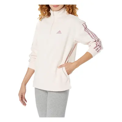 adidas Women's Quarter-Zip Fleece Sweatshirt Wonder Quartz X-Small