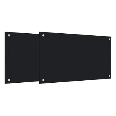 (black, x cm) vidaXL Kitchen Backsplash Wall Tile Panel Kitchen Back Wall Tempered Glass