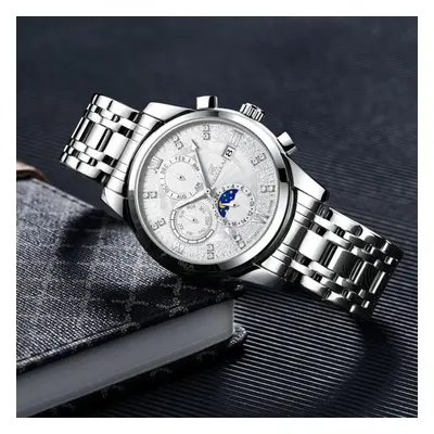 (white) Weisikai 5008b Men Watches New Top Brand Luxury Men&apos;s Watch With Box Waterproof Lum