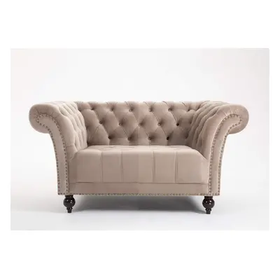 (1.5 Seat Sofa Beige) DProT Handmade Chesterfield Sofa Armchair 1.5, or Seater Settee Love Seat 