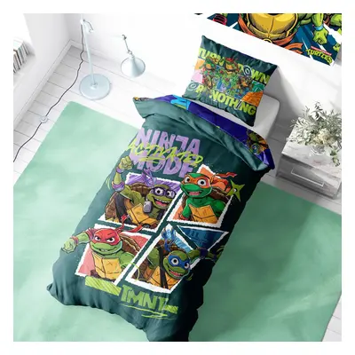 TEENAGE MUTANT NINJA Turtles TMNT Reversible Single Duvet Set - x cm Duvet Cover & x cm Pillowca