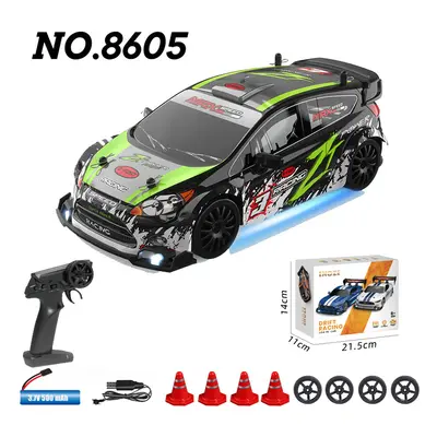 (8605 green) RC Drift Racing AE86 1/24 4WD 30KM/h High Speed Light 2.4G Radio Controlled Car Mod