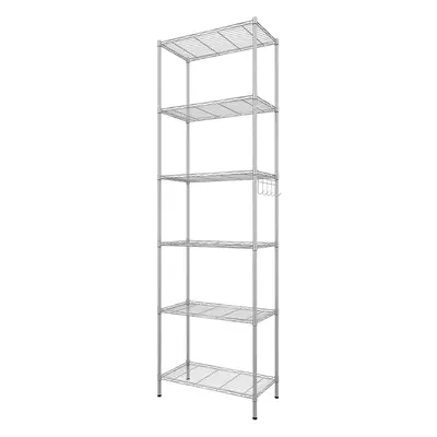 (54*29*160, Silver) shelf unit 6-Tier Wire Shelving Unit Metal Shelving Unit * * Silver