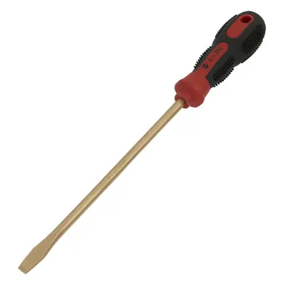 8 x 200mm Slotted Screwdriver - Non-Sparking - Soft Grip Handle - Die Forged