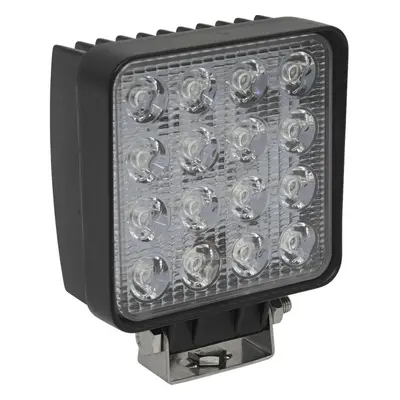 Waterproof Work Light & Mounting Bracket -48W SMD LED - 108mm Square Flash Torch