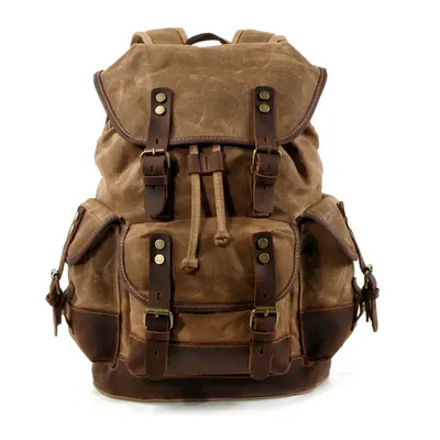 KAUKKO Men WOMEN Vintage Casual Canvas Rucksack Backpack Travel School Bag