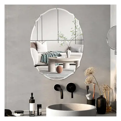 Wall Mounted Mirror with Beveled Edge Bathroom Vanity Entryway Living Room