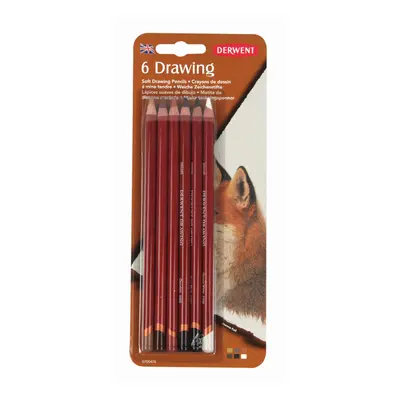 Derwent Coloured Drawing Pencils, Set of 6, Professional Quality, 700476, Multicoolor