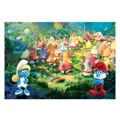 1000 Piece Jigsaw Puzzle - Naughty Smurfs Mushroom Village, Popular Korean Puzzle