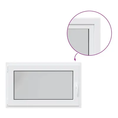 vidaXL Basement Window RISOR 100x60 cm Tilt&Turn DIN Left White egress window