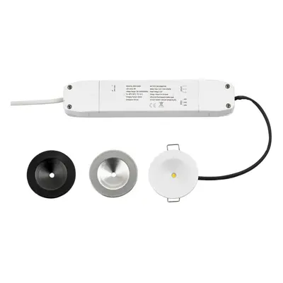 Recessed Emergency Ceiling Guide Light Kit - Daylight White LED - White