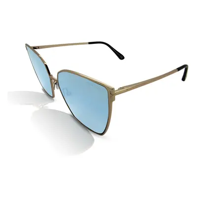 Tom Ford FT0653 Helena Women's Sunglasses 28V - Gold/Blue