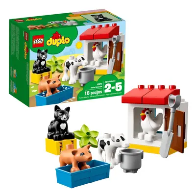 LEGO DUPLO Town Farm Animals Building Blocks (16 Pieces)