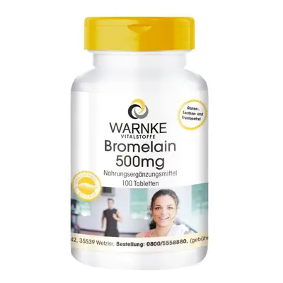 Bromelain 500mg, Natural Pineapple Enzyme, Vegan, Tablets | Warnke Vitalstoffe