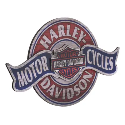 Harley-Davidson Wooden Pub Sign Distressed Motorcycles Banner x inches