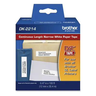 Brother DK2214 Label Tape Cartridge 100ftx0.47in