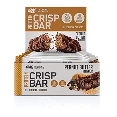 Optimum Nutrition Protein Crisp Bar with Whey Protein Isolate, Low Carb High Protein Snacks with