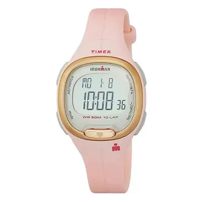 Timex TW5M48100 Ironman Heart FIT Transit Resin Activity Heart Rate Ladies Watch, Pink