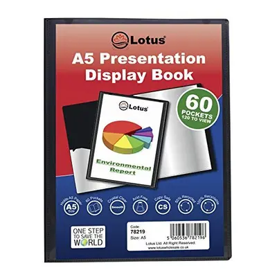 A5 Display Book Pockets Black Presentation A5 Display Book Folder Folio for Professionals Busine