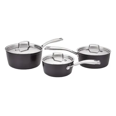 Stellar Rocktanium Piece Saucepan Set with Stainless Steel Lids