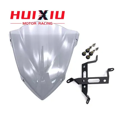 (Dark Grey) Motorcycle Modification Front Windshield Deflector Windshield Windshield