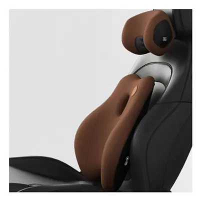 (brown suit) Car Neck Massage Pillow Lumbar Support Cushion Auto Seat Travel Relax