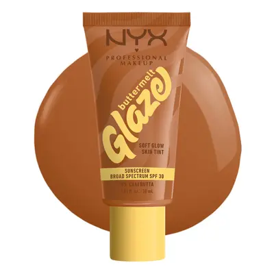 NYX PROFESSIONAL MAKEUP Buttermelt Glaze Soft Glow Skin Tint + SPF 30, Up To 12HR Wear, Chai But