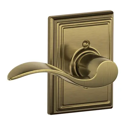 SCHLAGE Accent Lever with Addison Trim Non-Turning Lock in Antique Brass - Left Handed